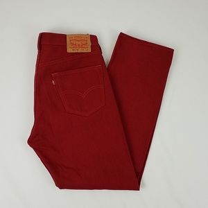 Levi's 501XX Red 34X32 5 Button Fly